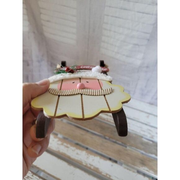 Santa sled toboggan Xmas ornament decor tree home - Picture 6 of 7